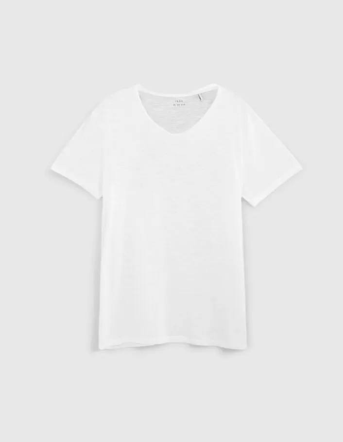 T-shirt L'Essentiel blanc col V Homme