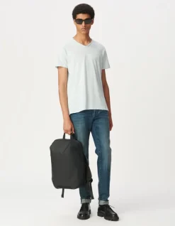 T-shirt L'Essentiel ciel coton bio encolure V Homme