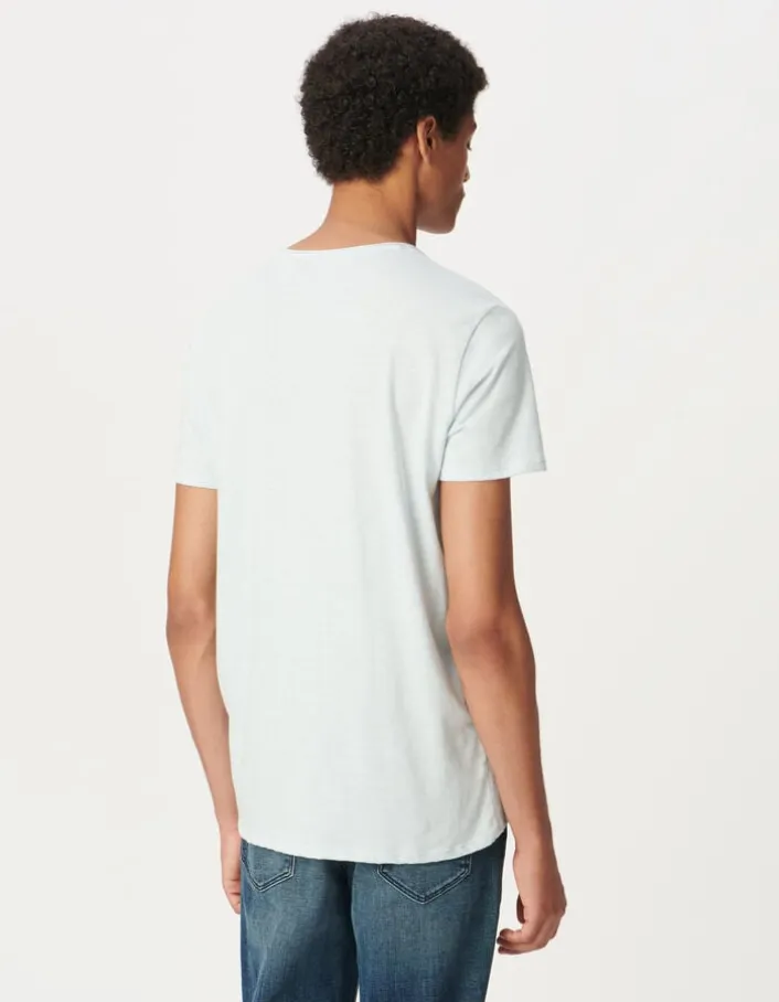 T-shirt L'Essentiel ciel coton bio encolure V Homme