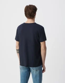 T-shirt L'Essentiel marine col V Homme