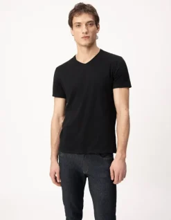 T-shirt L'Essentiel noir col V Homme