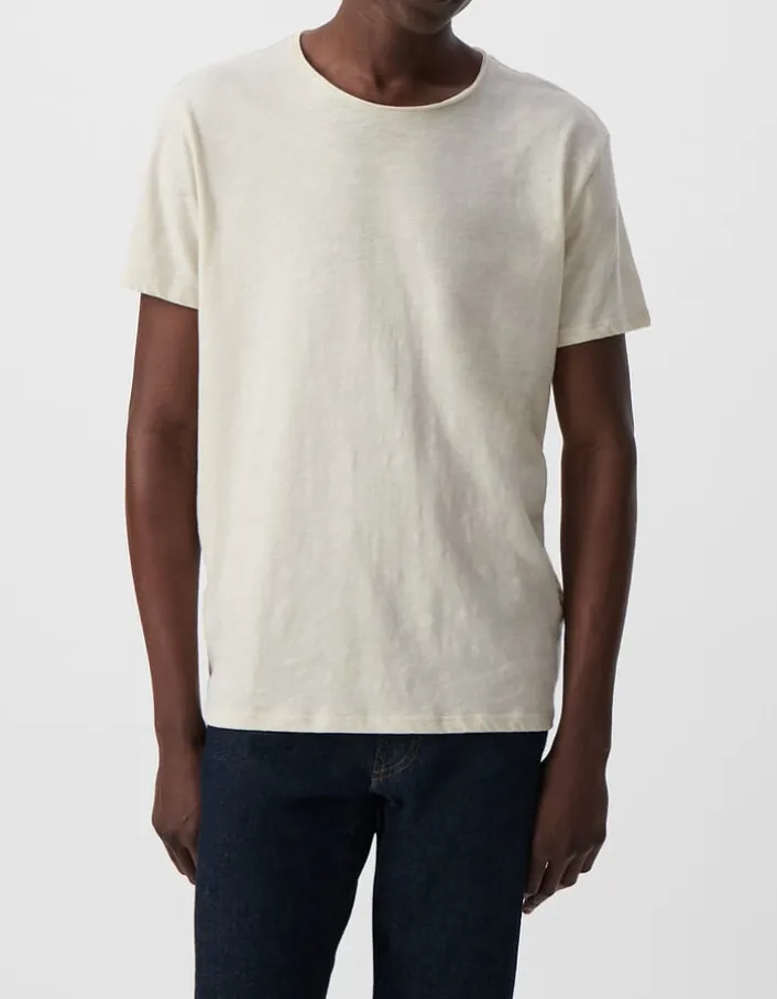 T-shirt L'Essentiel stuck coton bio col rond Homme