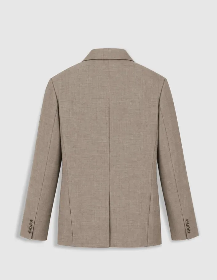 Veste de costume beige chiné TRAVEL SUIT Homme