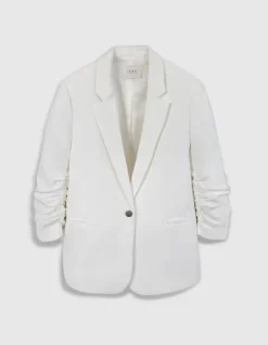 Veste de costume blanc cassé recyclé Femme
