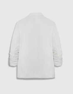 Veste de costume blanc cassé recyclé Femme