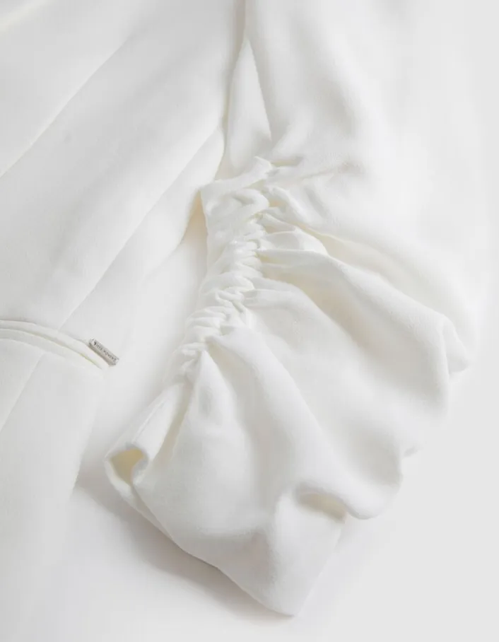 Veste de costume blanc cassé recyclé Femme