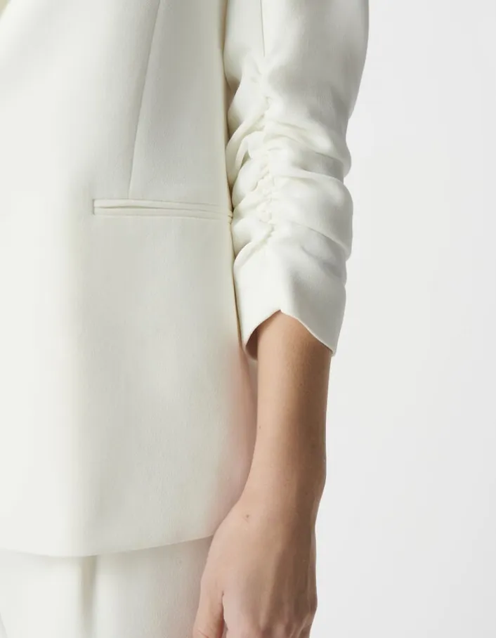 Veste de costume blanc cassé recyclé Femme