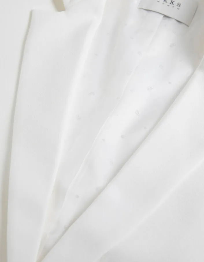 Veste de costume blanc cassé recyclé Femme