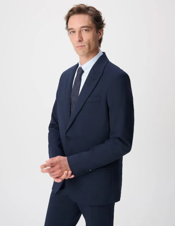Veste de costume marine twill fantaisie Homme