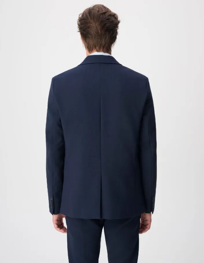 Veste de costume marine twill fantaisie Homme