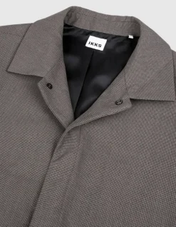 Veste de costume marron motif pied-de-puce Homme