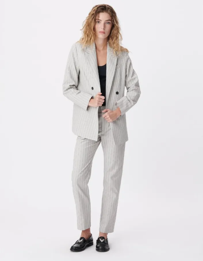 Veste de tailleur beige rayures tennis Femme