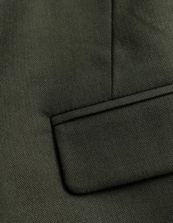 Veste de tailleur kaki parementure amovible Femme