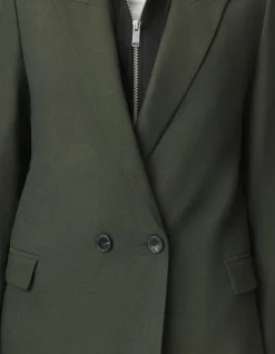 Veste de tailleur kaki parementure amovible Femme