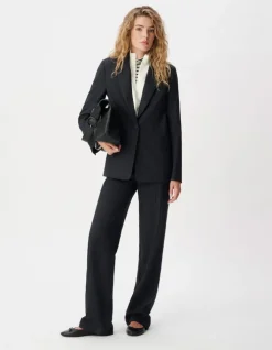 Veste de tailleur marine motif rayures tennis Femme