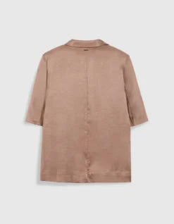 Veste de tailleur marron manches courtes Femme