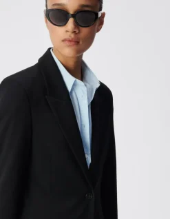 Veste de tailleur noire ajustée Femme