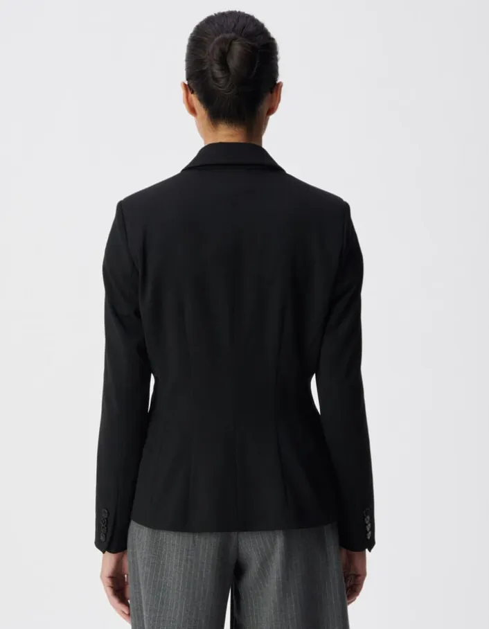 Veste de tailleur noire ajustée Femme