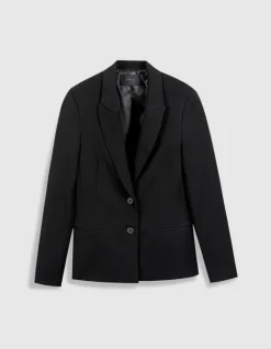 Veste de tailleur noire ajustée Femme