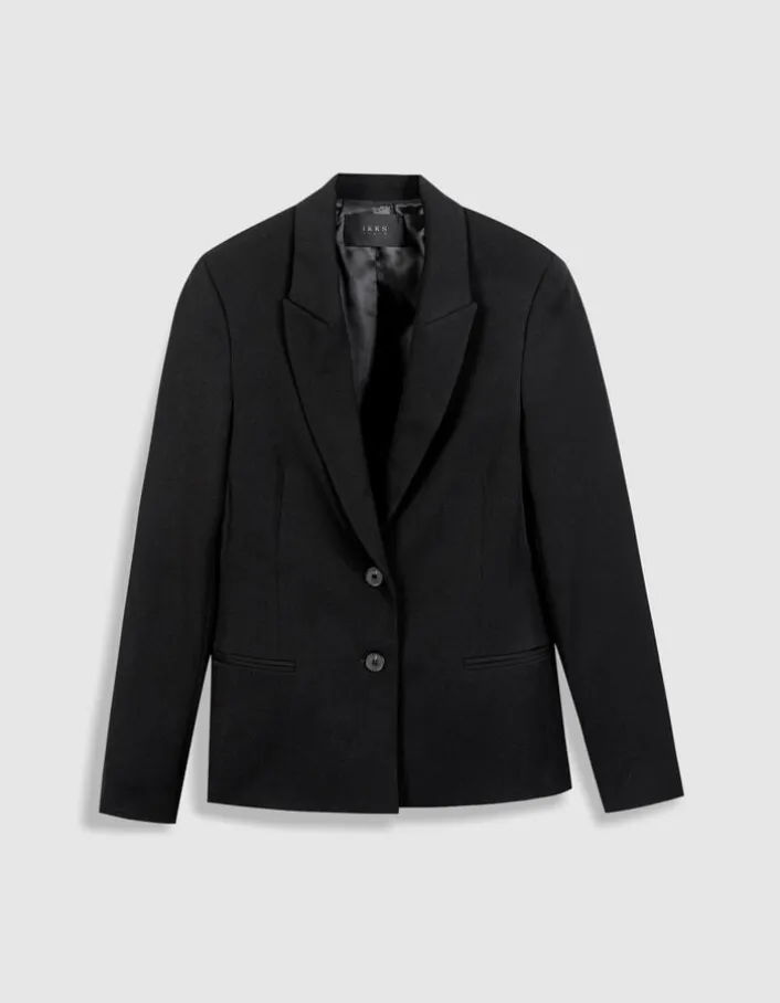 Veste de tailleur noire ajustée Femme