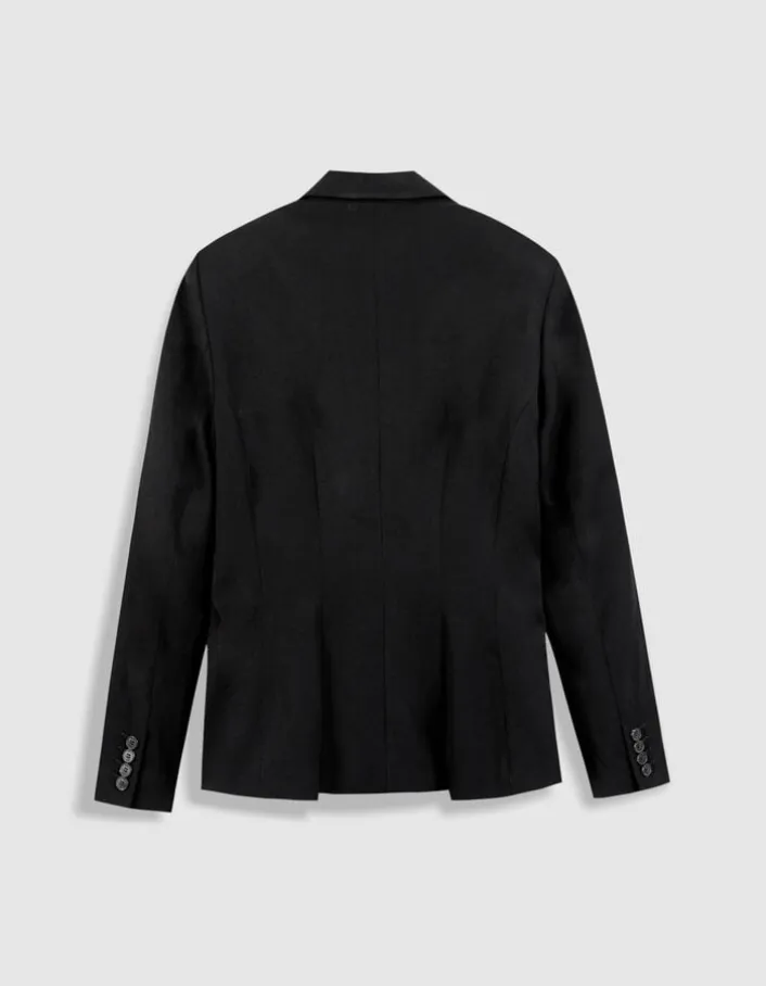 Veste de tailleur noire ajustée Femme