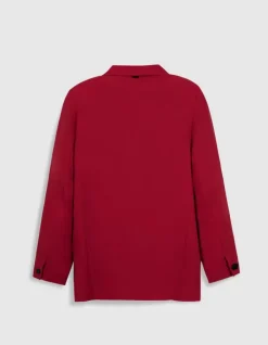 Veste de tailleur rouge boutonnage croisé Femme