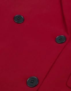 Veste de tailleur rouge boutonnage croisé Femme