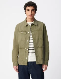 Veste saharienne kaki multipoches Homme